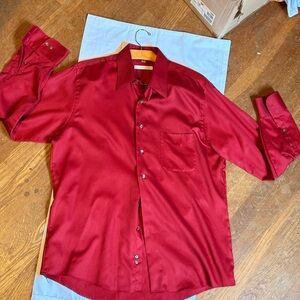 Geoffrey Beene Rich Red Dress Shirt